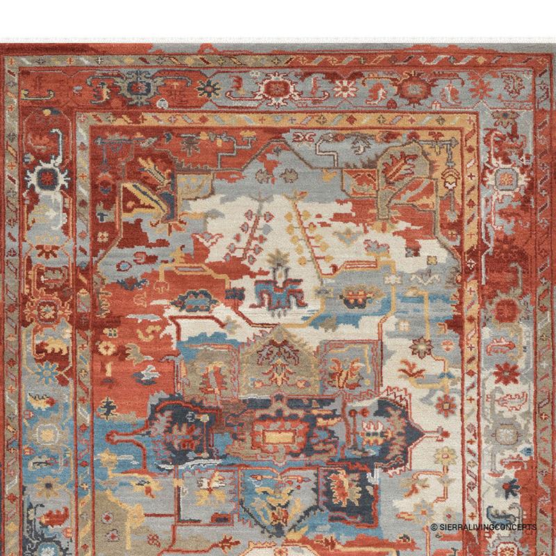 Longueuil Earthy Tone Vintage Heriz Style Area Rug