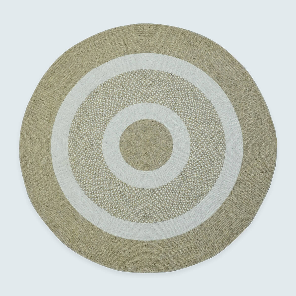 Morden Traditional Wool & Jute Braided Round Area Rug