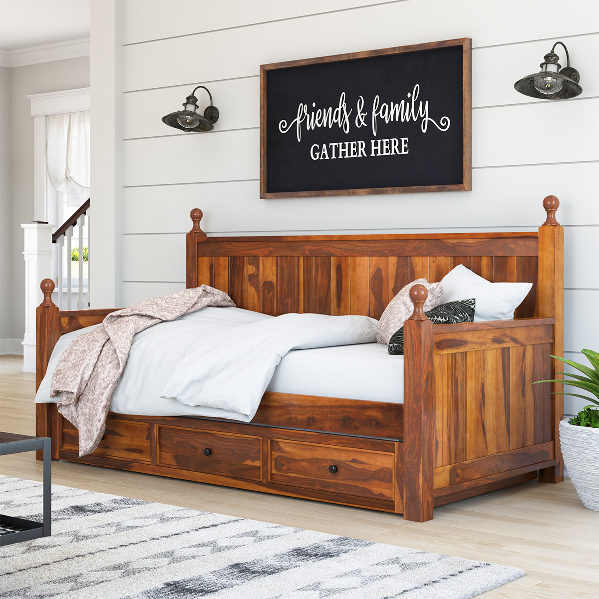Lucerne Solid Wood Daybed with Trundle Storage