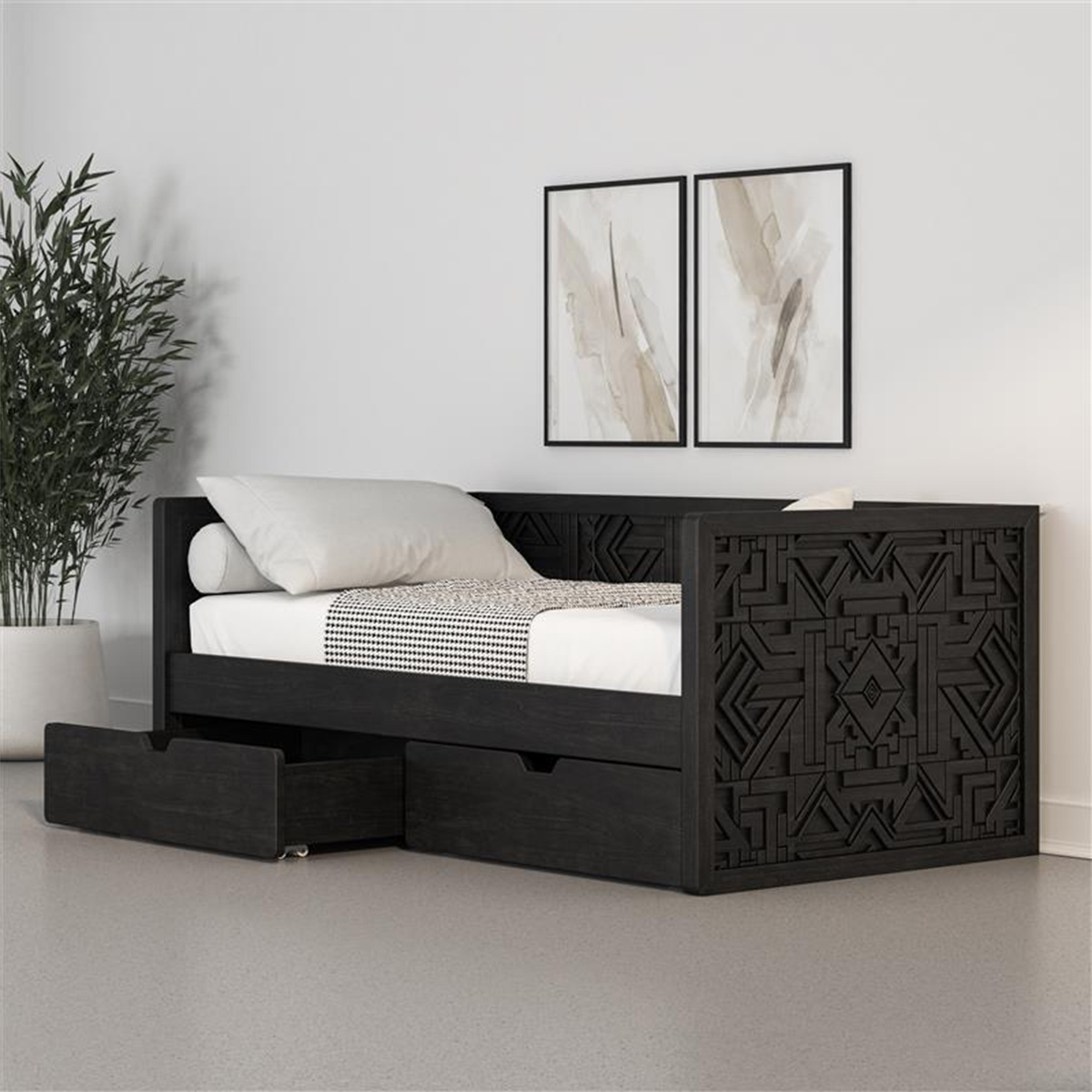 Sackville Egyptian Maze Daybed with Storage Drawers
