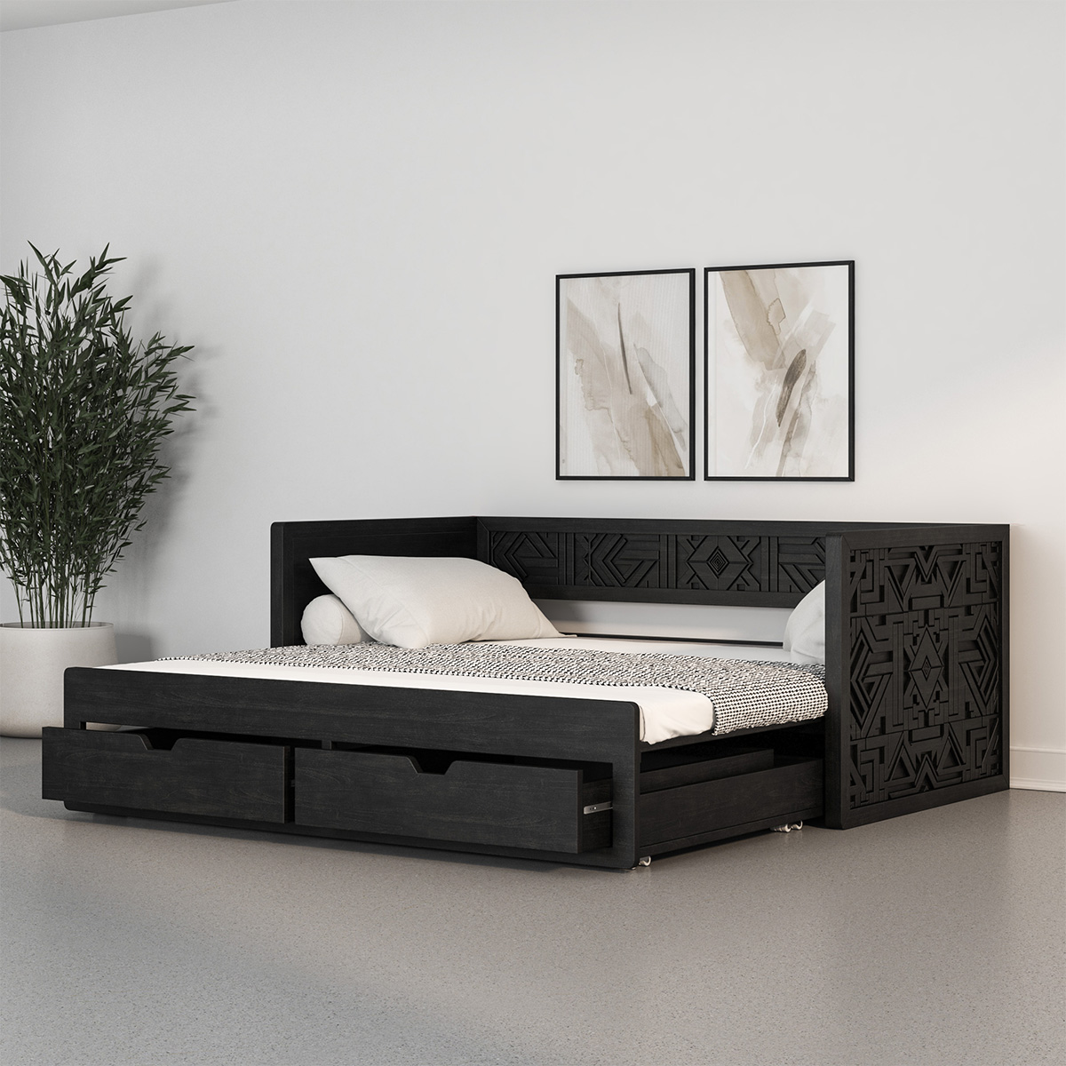 Sackville Egyptian Maze Twin to King Extendable Daybed
