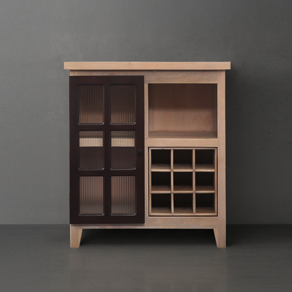 Ottawa Fluted Glass Door Accent Storage Cabinet