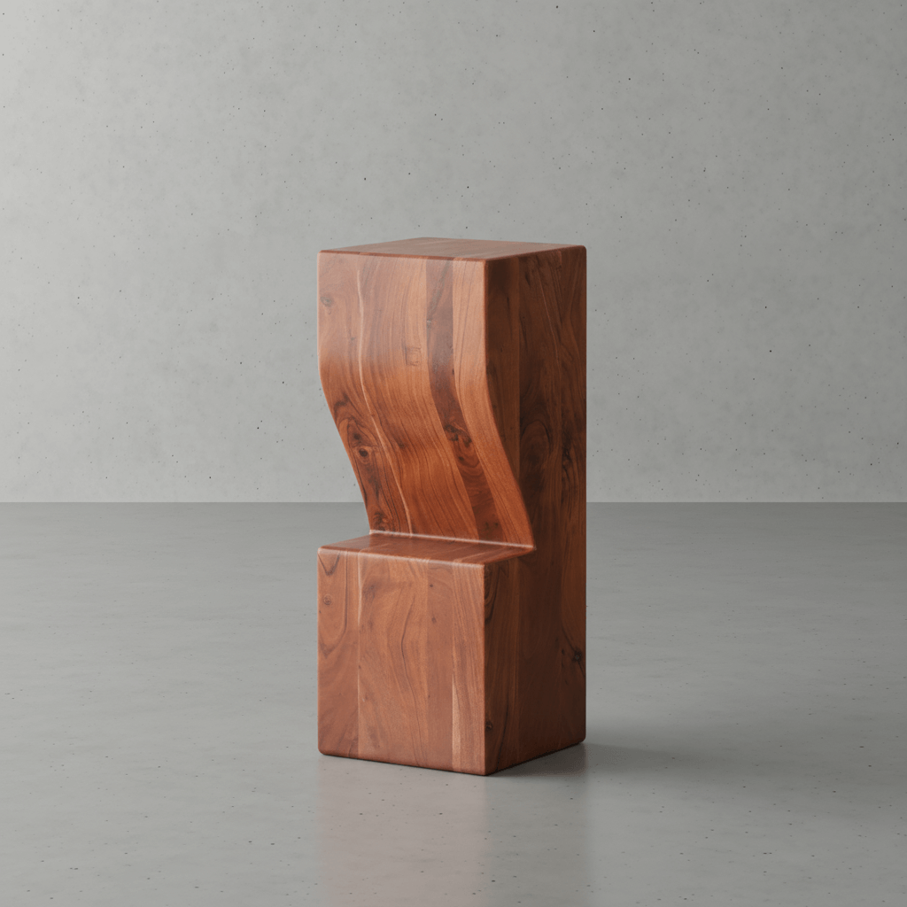 Helena Rustic Solid Wood Tree Trunk Style Bar Stool
