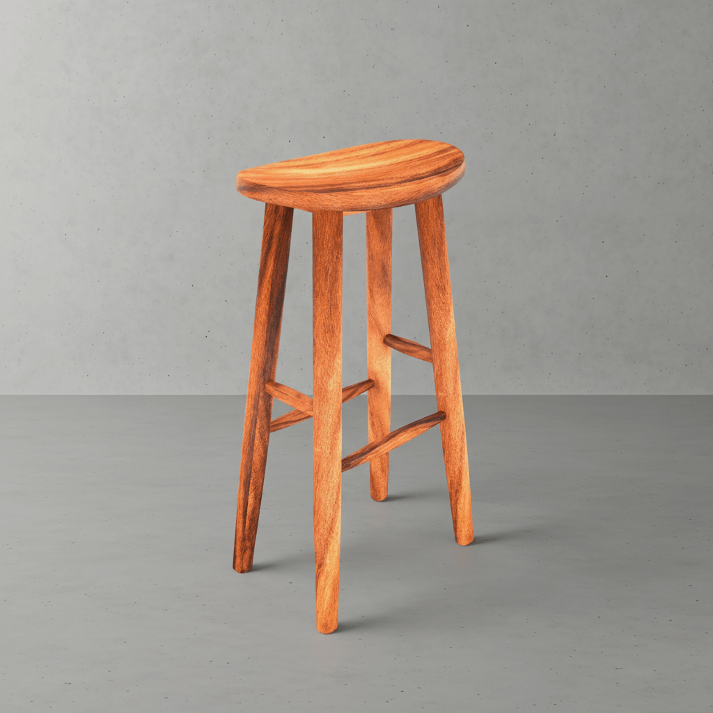 Lugano Solid Wood Rustic Modern Farmhouse Bar Stool