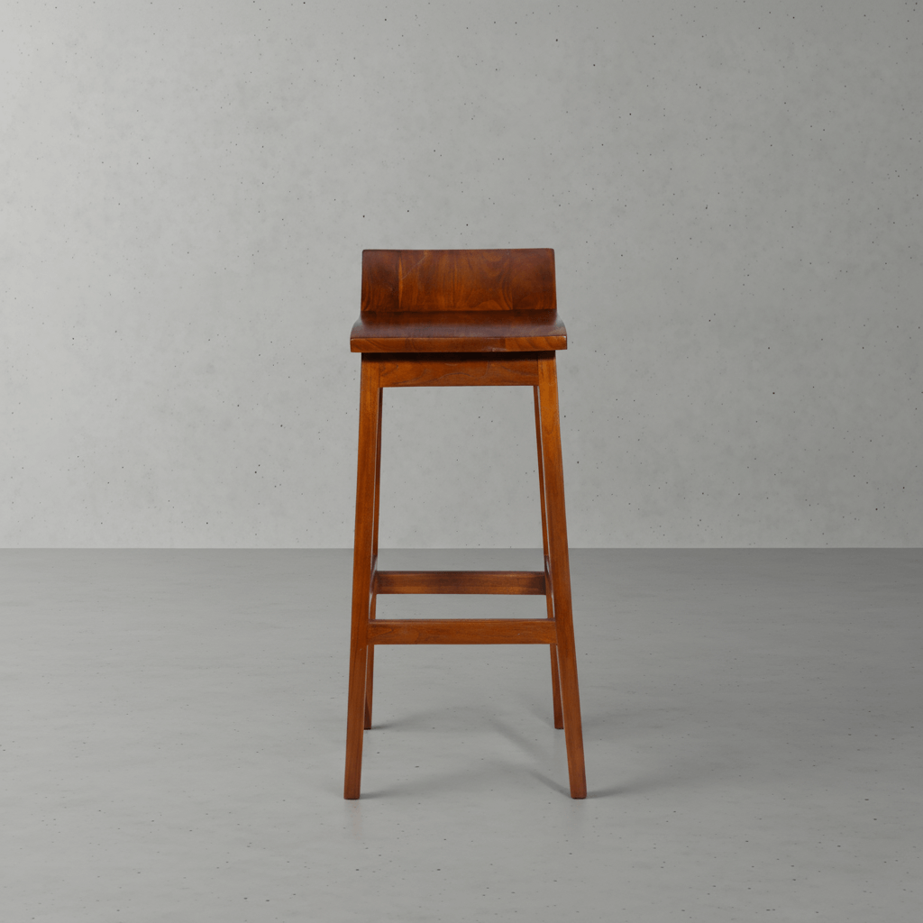 Bellflower Modern Contemporary Rustic Solid Wood Tall Bar Chair