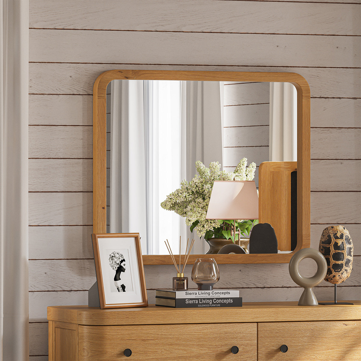 Lytton Square Modern Farmhouse Solid Wood Mirror Frame