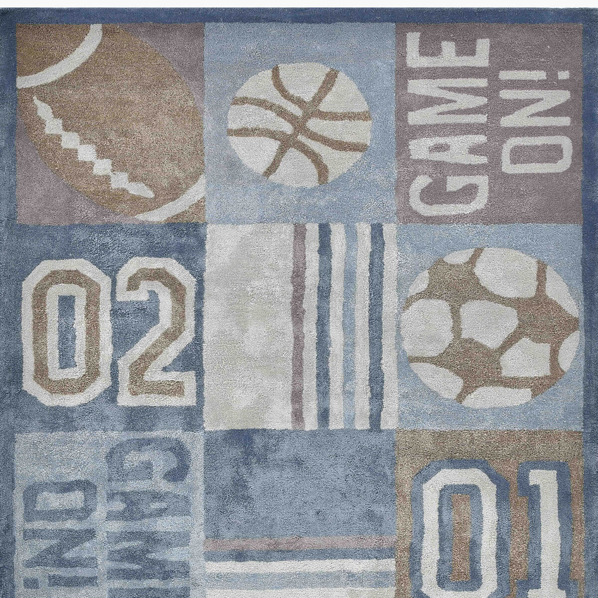 Vaughan Kids Sports Theme Hand Tufted Wool Area Rug