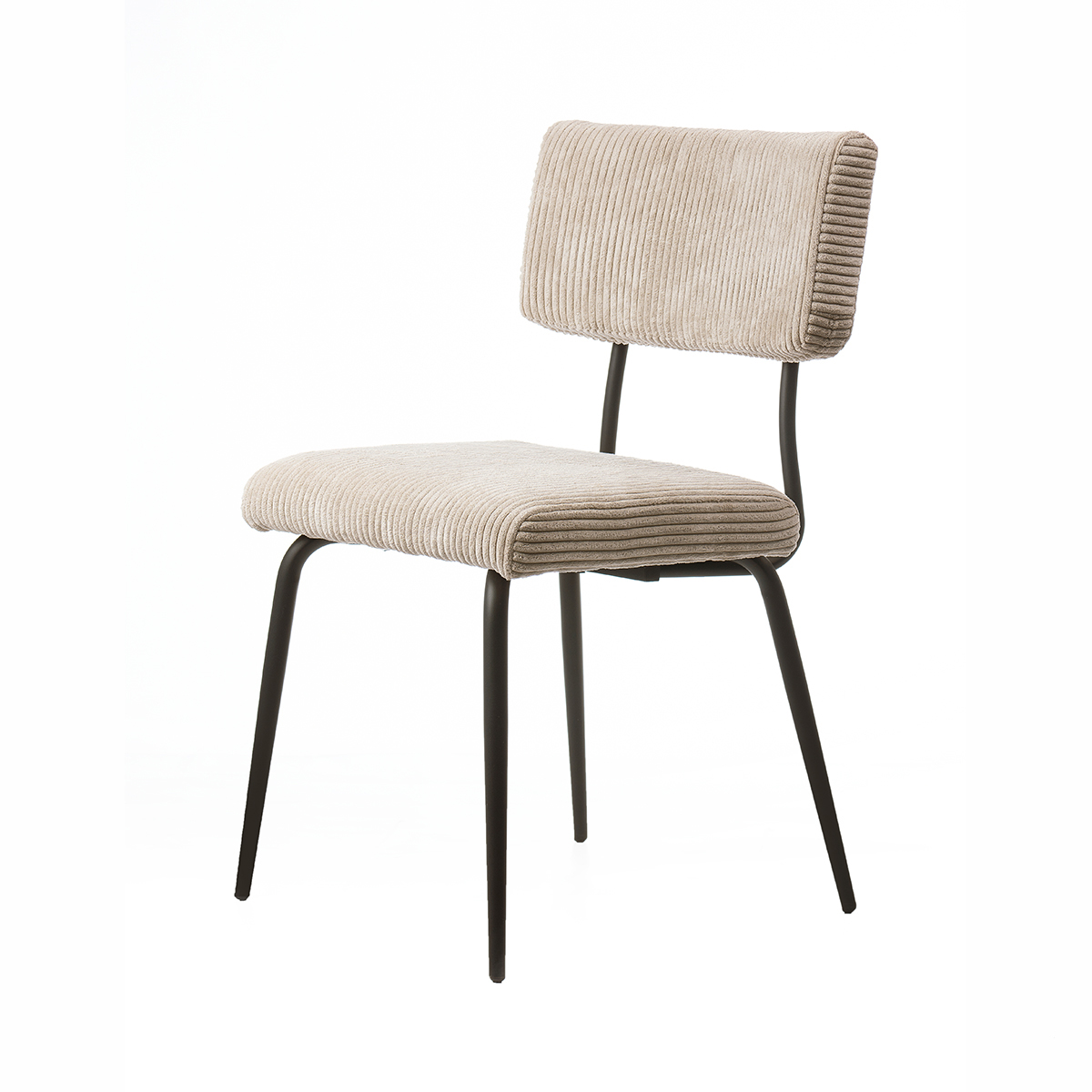 Candiac Corduroy Fabric Schoolhouse Modern Dining Chair