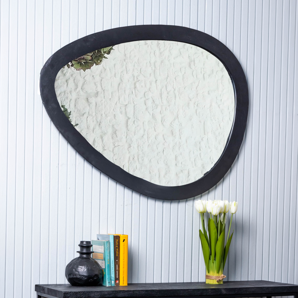 Pincourt Asymmetrical Shape Decorative Wall Mirror