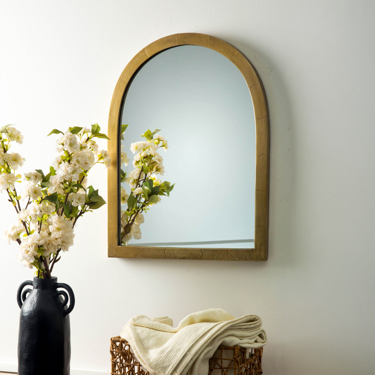Pembroke Classic Small Gold Arch Wall Mirror