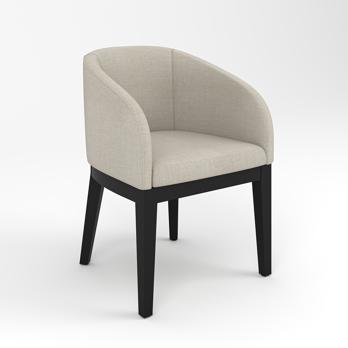 Perris Fully Upholstered Barrel Dining Chair