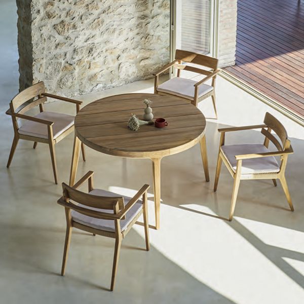 Paralel Round Teak Dining Table and Chairs