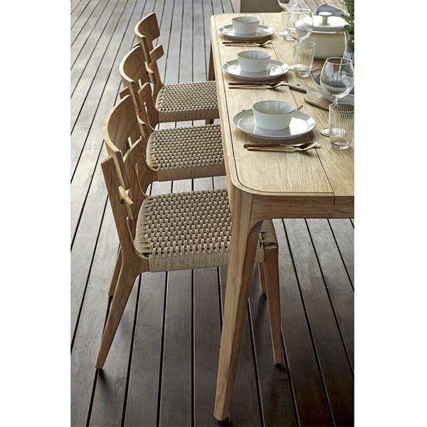 Paralel Rectangular Teak Dining Table