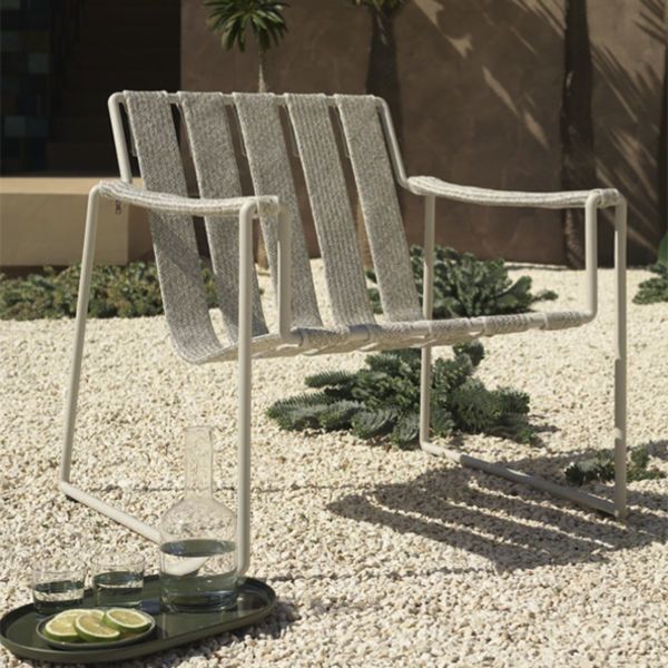 Strappy Low Seating Lounge Chair