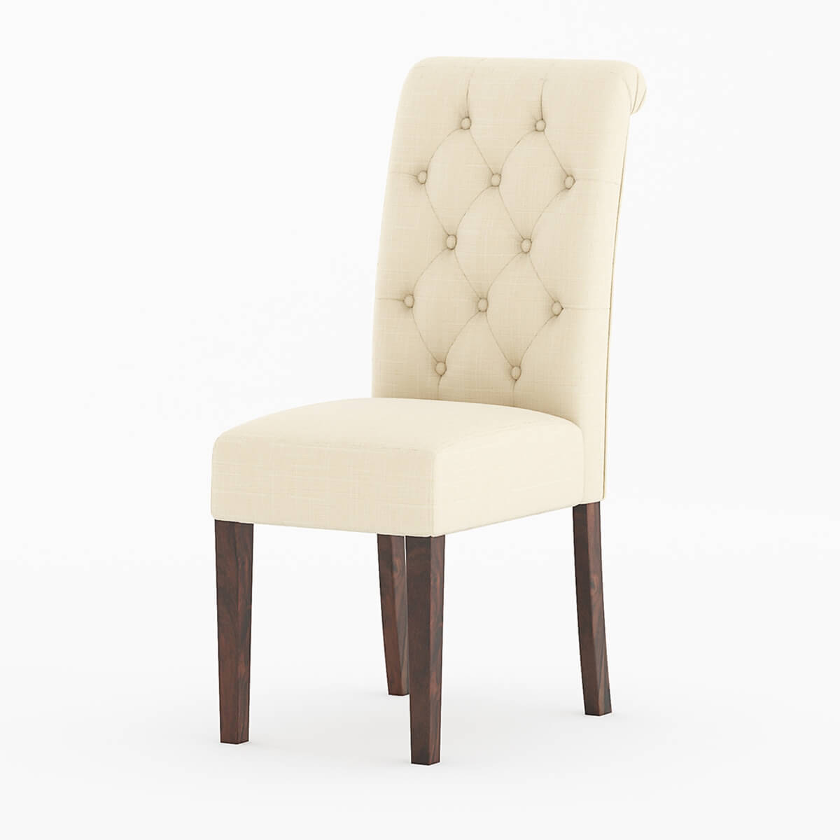 Rustic Solid Wood Sutton Upholstered Parsons Chair