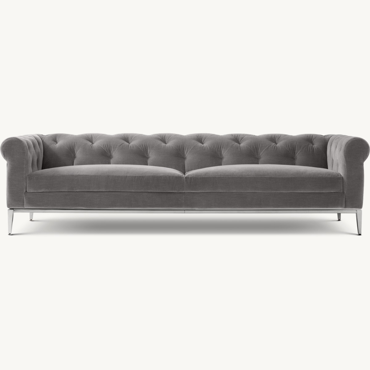Italia Chesterfield 2-Cushion Sofa - Metal Base